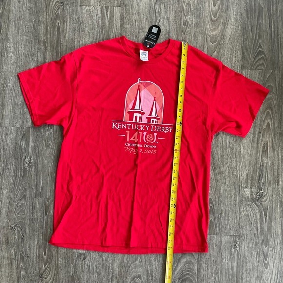 Official Kentucky‎ Derby 141 Red Event Logo T-Shirt 2015 - New With Tags! - Picture 4 of 5